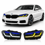 Dual Color LED Headlights Assembly for BMW 5 Series G30 G38 (2018–2020)