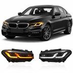 Triple-Color LED Headlights for BMW 5 Series G30/G38 2018-2020 Pre-LCI