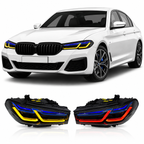 Triple-Color LED Headlights for BMW 5 Series G30/G38 LCI 2021-2023