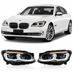 G12 Style Dual-Color LED Headlights for BMW 7 Series F01/F02 2009-2015
