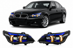 Dual-Color Snake Eyes Headlights for BMW E60 5 Series 2003-2010