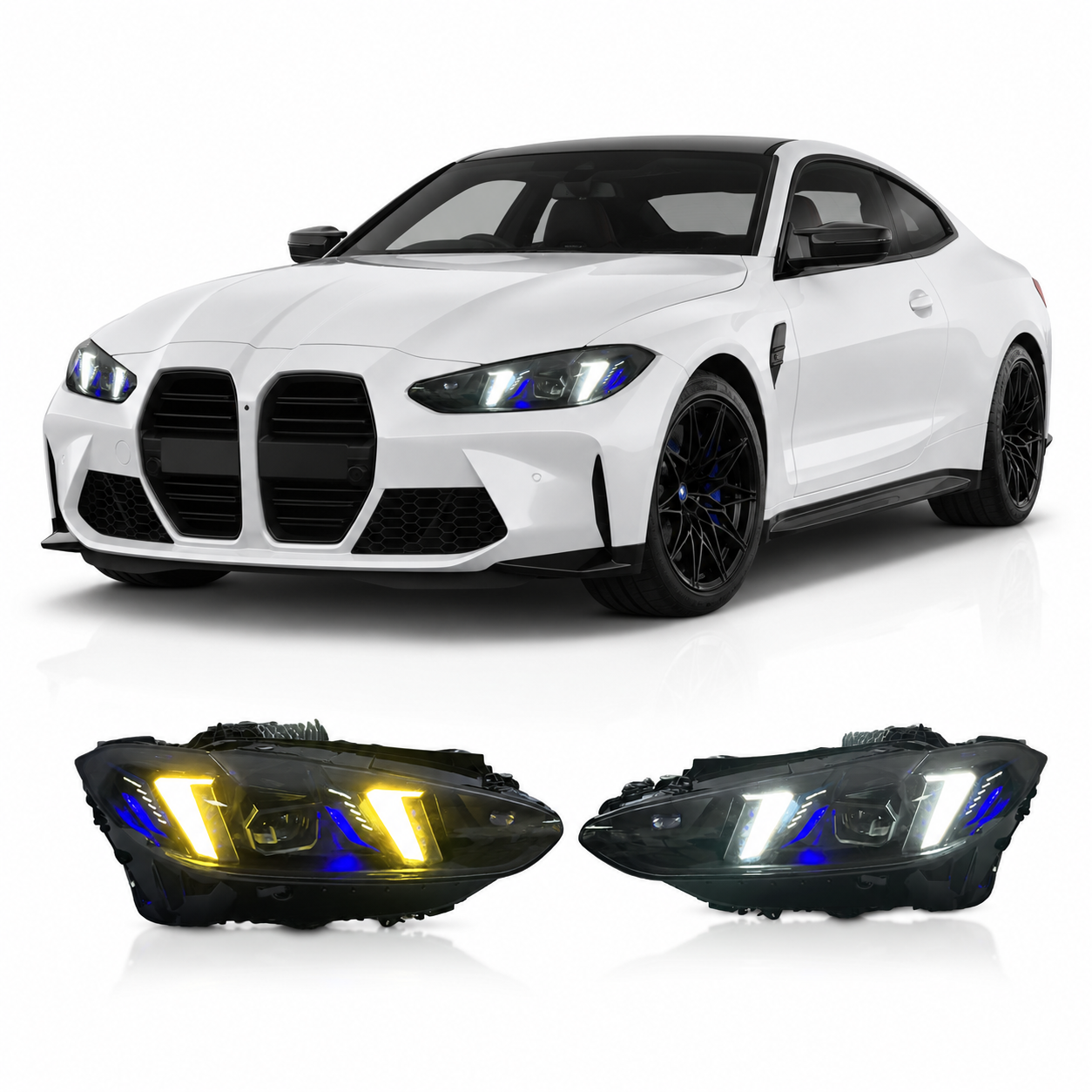 Dual Color LED Headlights Assembly for BMW G22 G23 G80 G82 (2021–2025)