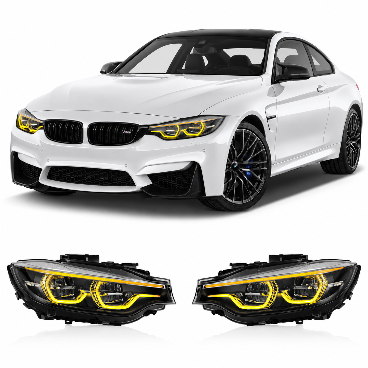 CSL Yellow LED DRL Modules for BMW F80 M3 & F82/F83 M4 LCI 2018-2020