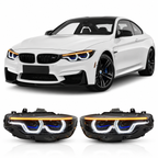 V3 IKON Tri-Color LED Headlights for BMW F32/F36/F80/F82 M3 & M4 2014-2020