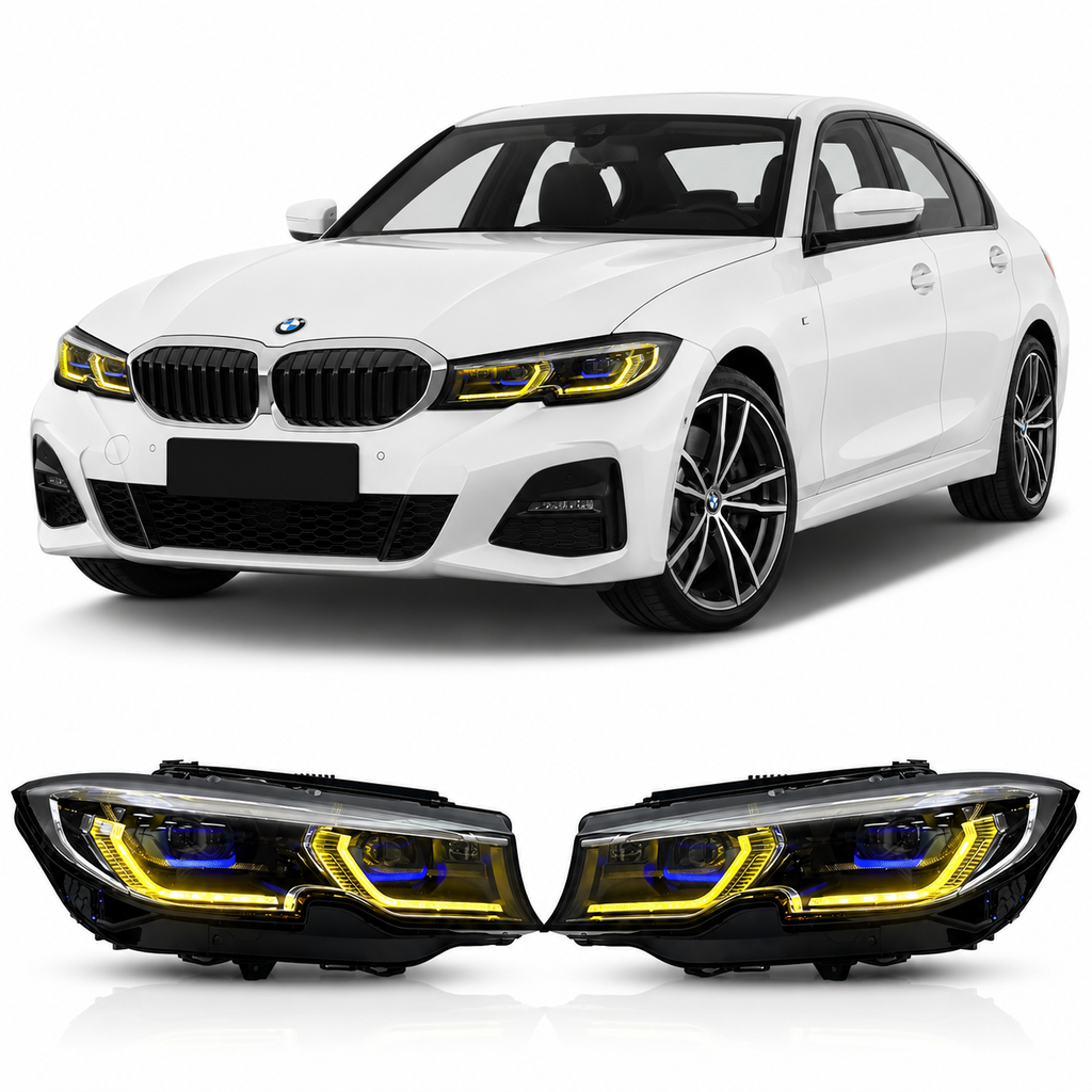 Laser Style Dual-Color LED Headlights for BMW G20/G21 3 Series Pre-LCI 2019-2022