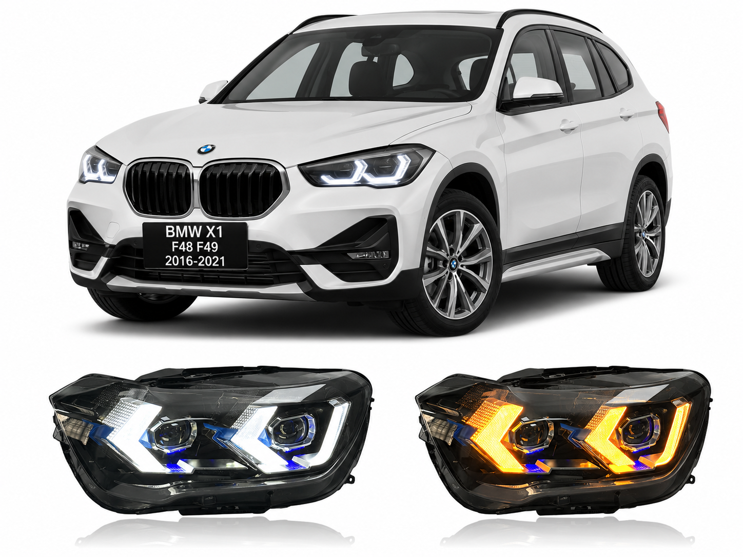 LED Projector Headlights for BMW X1 F48/F49 2016-2021