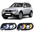 Dual-Color Laser Style LED Headlights for BMW X3 E83 2006-2010
