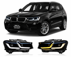 LED Headlights for BMW X3 F25 / F26 2010–2017 Plug-and-Play Headlight Assembly