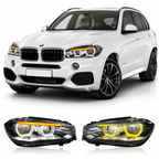 Dual Color LED Headlights Assembly for BMW X5 F15 (2014–2018)