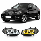 Dual-Color Angel Eye LED Headlights for BMW X6 E71 2008-2014