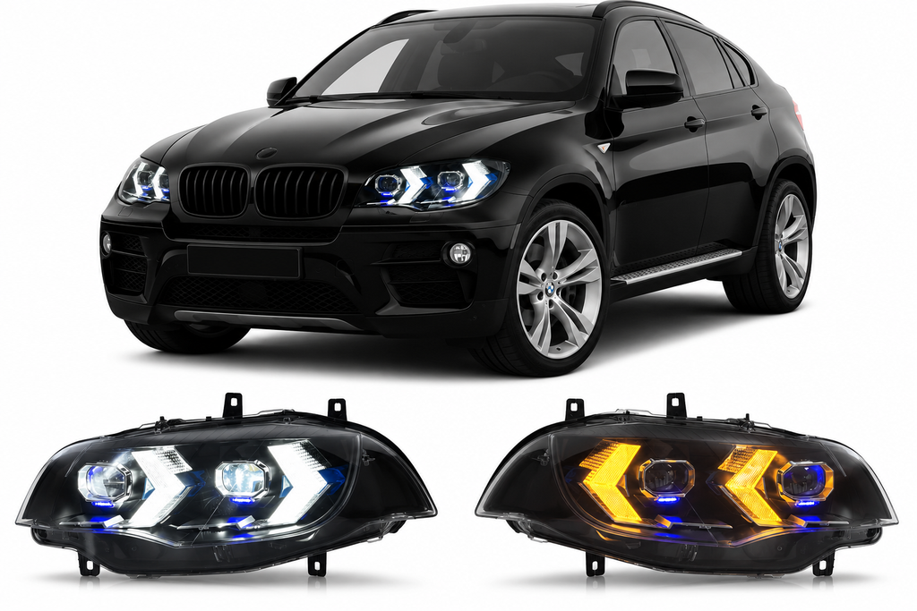 Dual-Color LED Headlights for BMW X6 E71 2008-2014