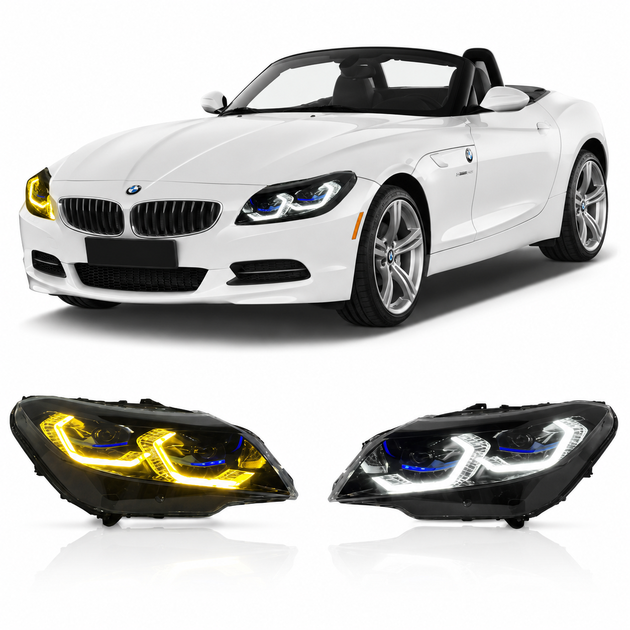 IKON Style Dual-Color LED Headlights for BMW Z4 E89 2009-2016