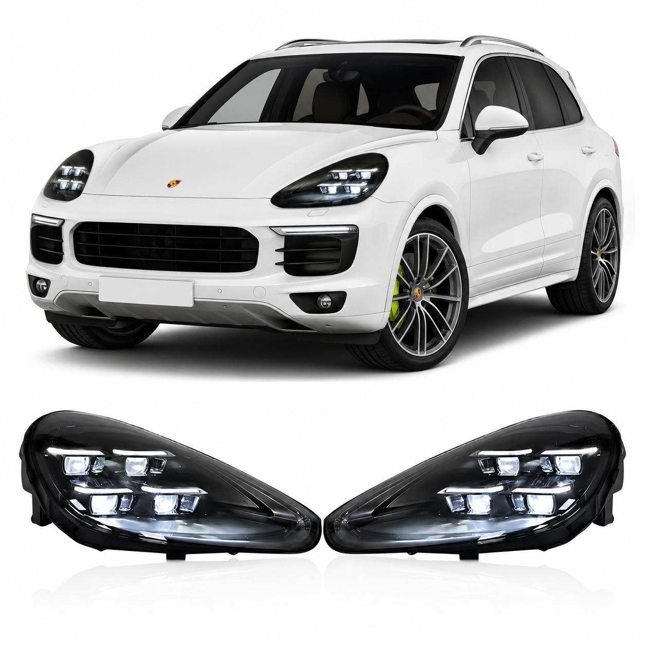 LED Headlights for Porsche Cayenne 958.2 2015-2017 Plug & Play