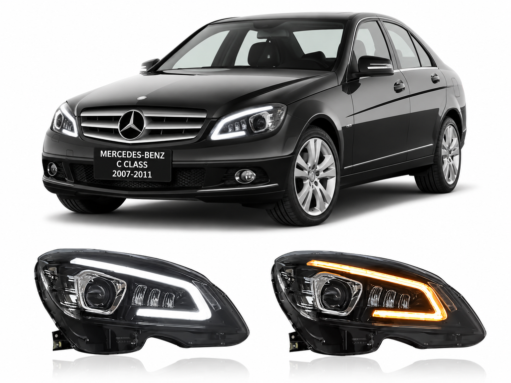 Full LED Headlights for Mercedes-Benz C-Class W204 2007-2011