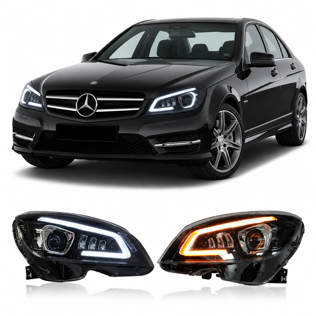 Full LED Headlights for Mercedes-Benz C-Class W204 2007-2011
