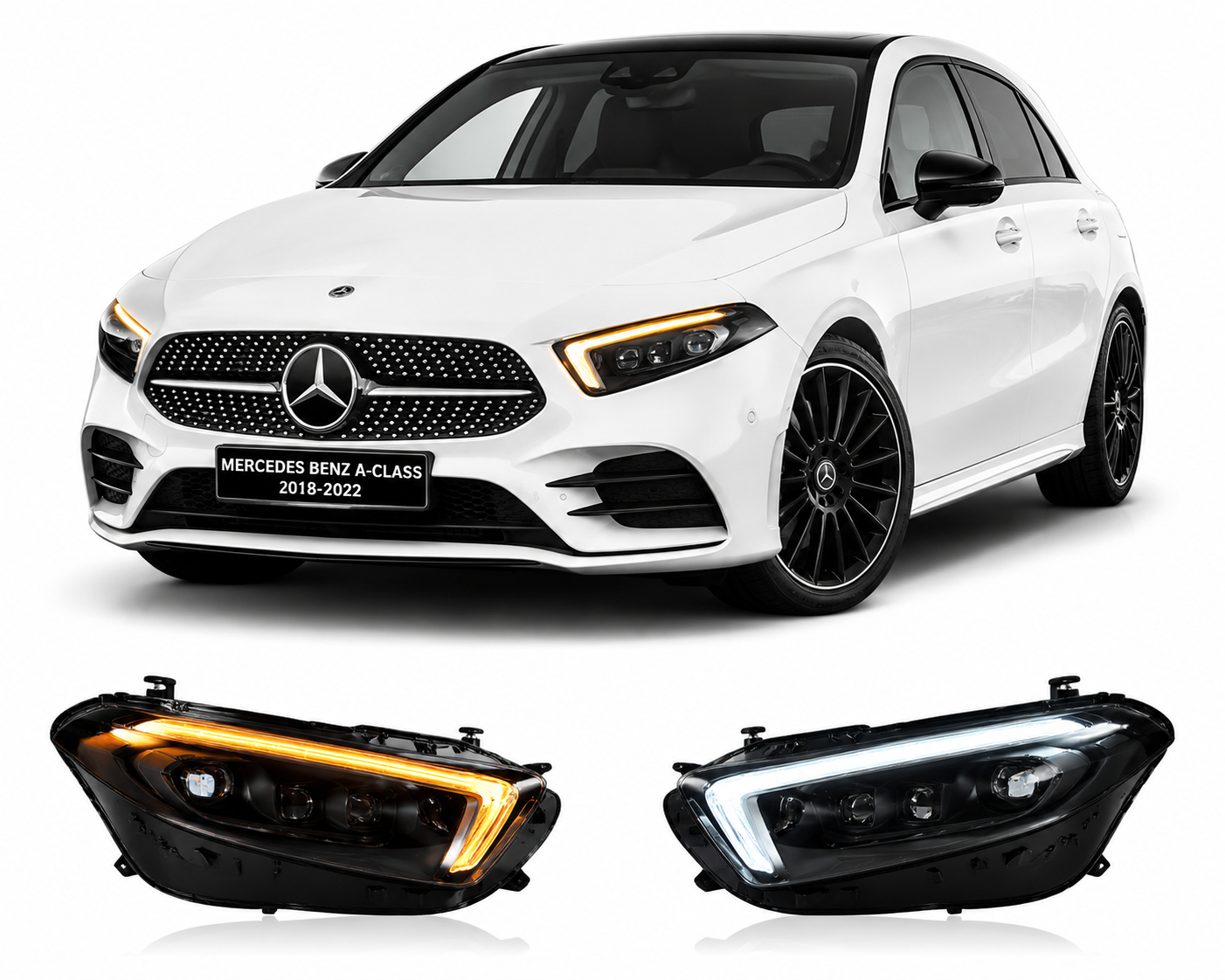 LED Headlights for Mercedes-Benz A-Class W177 2018-2022