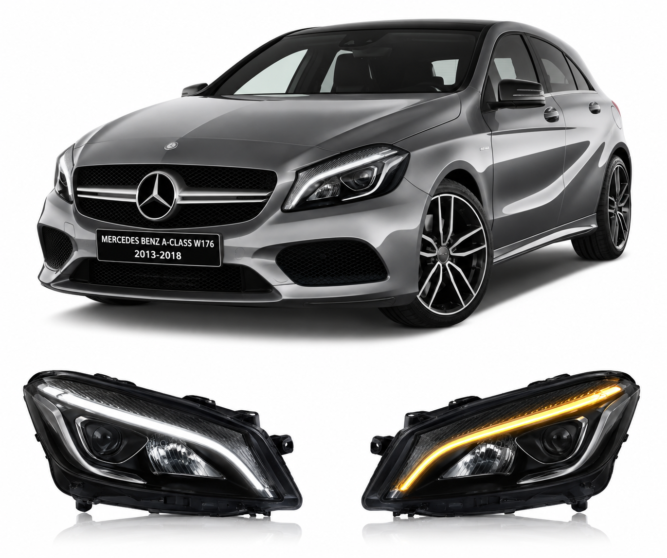 LED Headlights for Mercedes-Benz A-Class W176 2013-2018