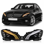 Full LED Headlights Assembly for Mercedes Benz C-Class W204 (2012–2014)