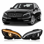 LED Headlights Assembly for Mercedes Benz C-Class W204 (2007–2011)