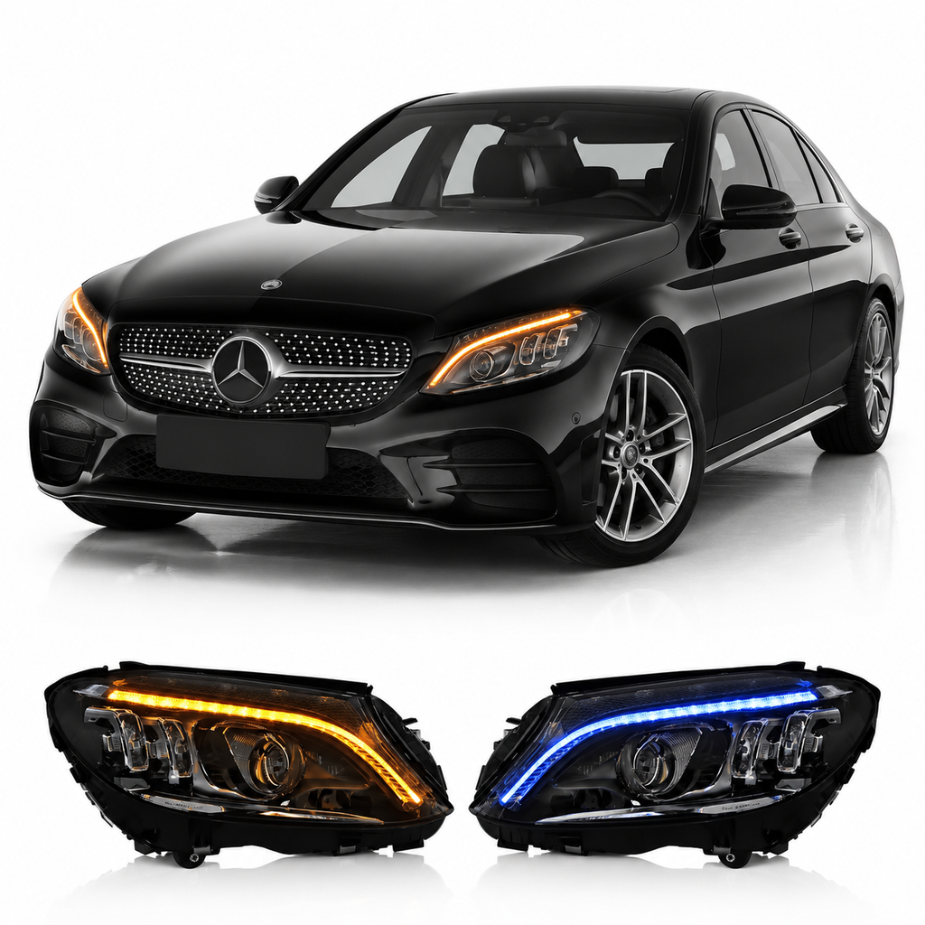 LED Headlights Assembly for Mercedes Benz C-Class W205 (2015–2018)