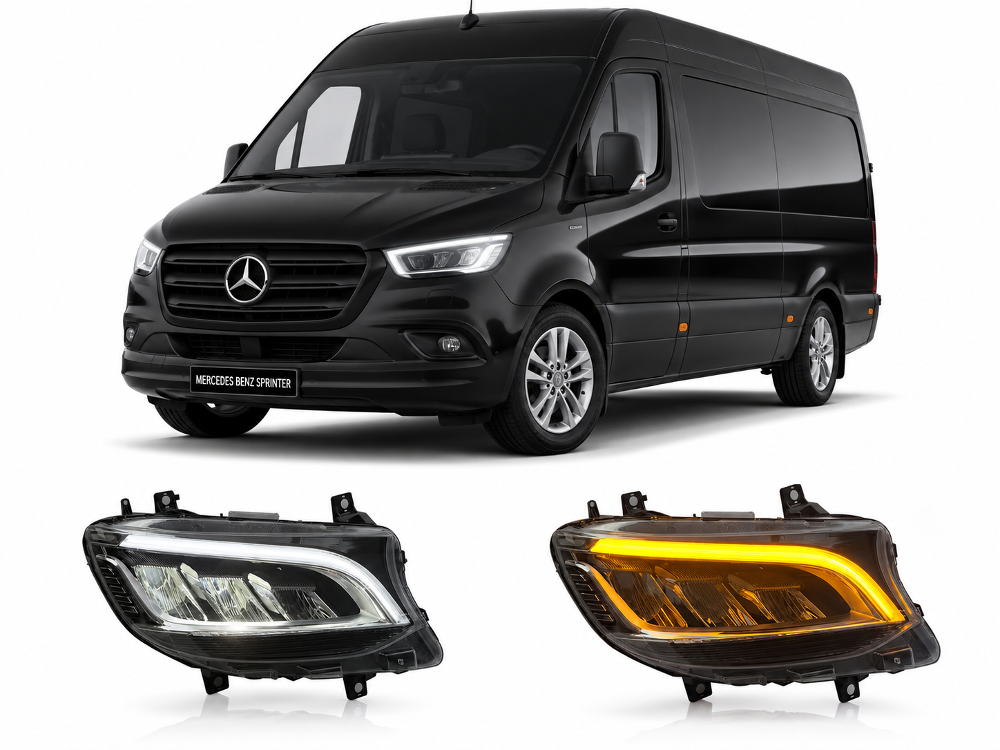 Three-Eye LED Headlights for Mercedes-Benz Sprinter