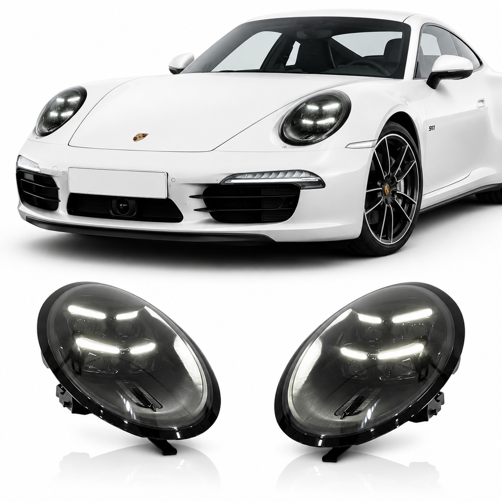 V2 Smoke LED Headlights for Porsche 911 (991) 2013-2018 – 992 Style Upgrade