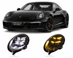 2025 Matrix-Style Dual-Color LED Headlights for Porsche 911 (991) 2013–2018