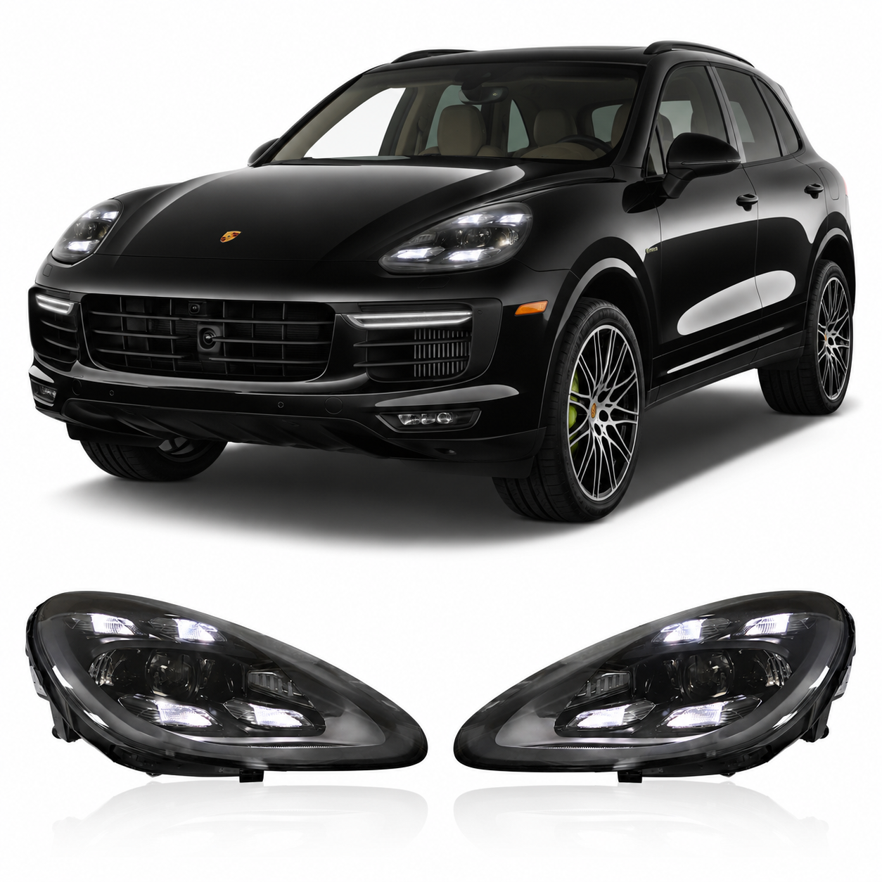 Matrix-Style LED Headlights for Porsche Cayenne 958.2 (92A) 2015–2017