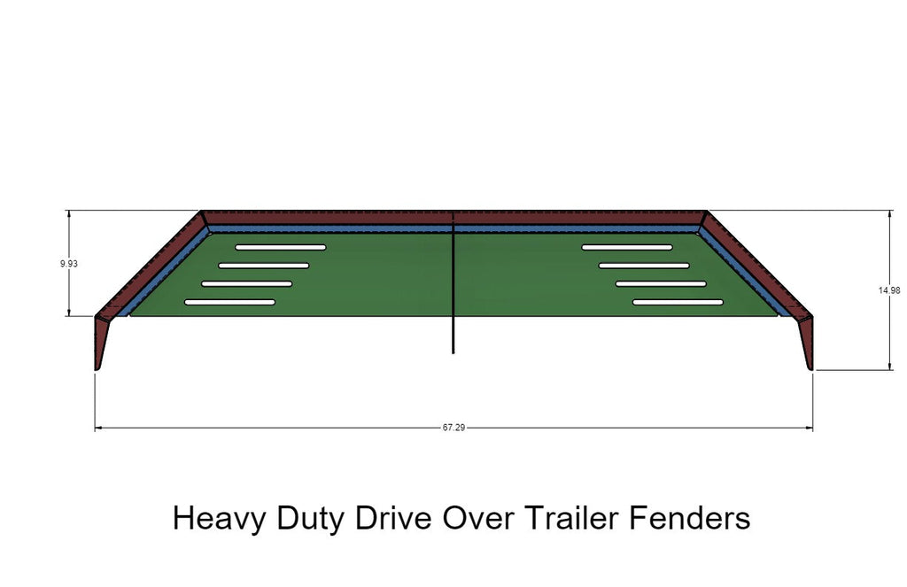 Heavy Duty Weld on DIY Drive Over Trailer Fender Kit Bare Steel - Pair By Gatekeeper Off-Road
