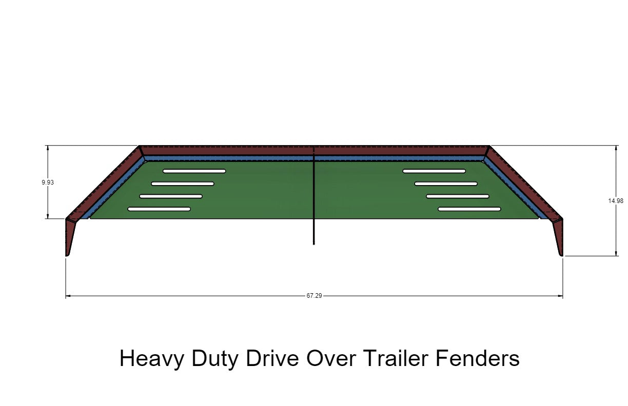 Heavy Duty Weld on DIY Drive Over Trailer Fender Kit Bare Steel - Pair By Gatekeeper Off-Road