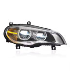 Dual Color LED Angel Eyes Headlights Assembly for BMW X5 E70 (2007–2013)