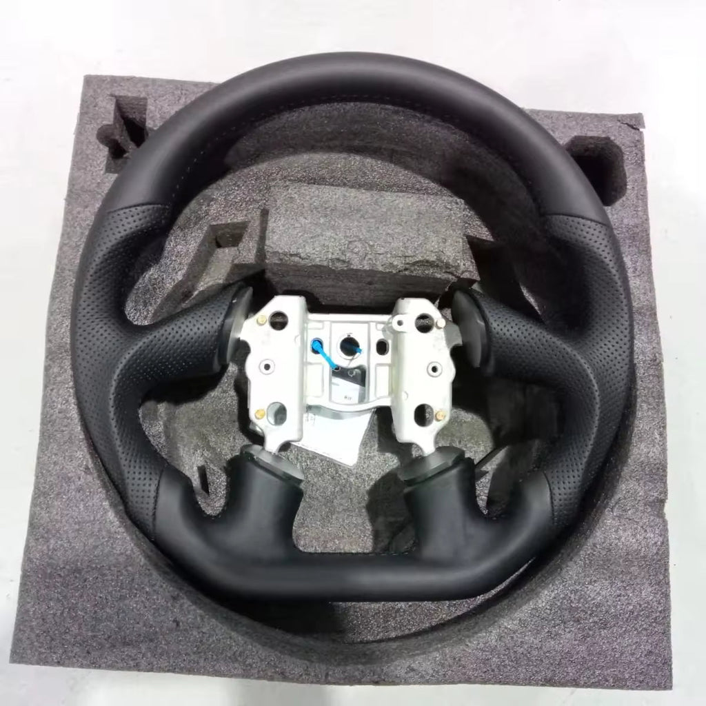 Full Leather Steering Wheel for Chevrolet Corvette C6 2005 4-Spoke with Red/Black Center Line (Non-Heated)