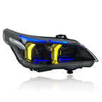 BMW 5 Series E60 Snake Eye LED Headlight Assembly with Dual-Color DRL 2003 - 2010