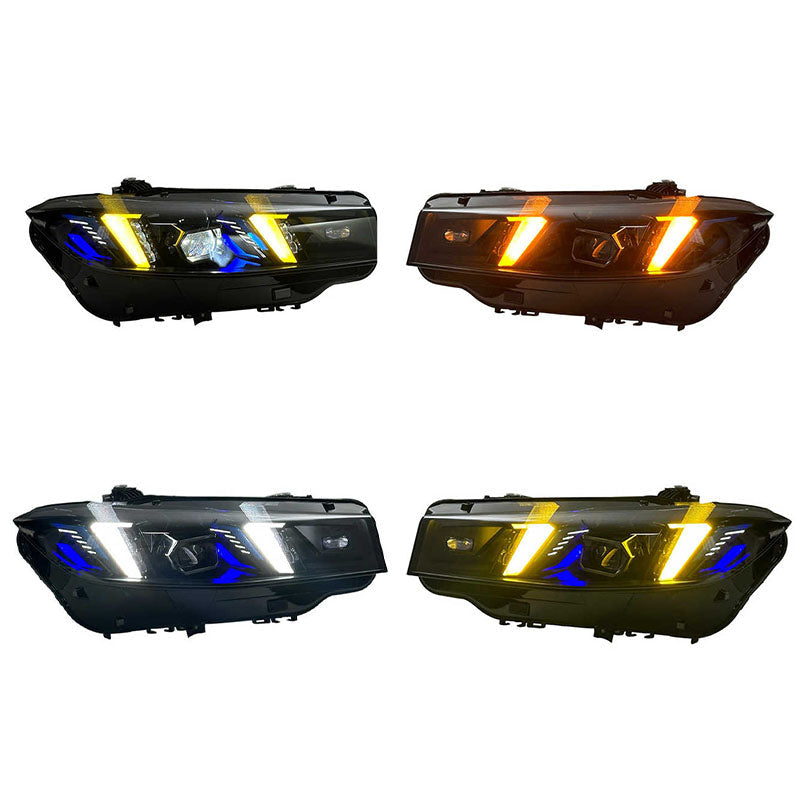 Snake Eye Dual-Color LED Headlights for BMW 3 Series G20/G28 2023-2024