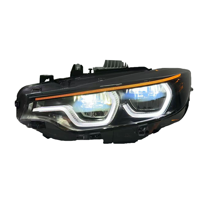 V3 Smoked IKON Tri-Color LED Headlights for BMW F32/F36/F80/F82 M3 & M4 2013-2019