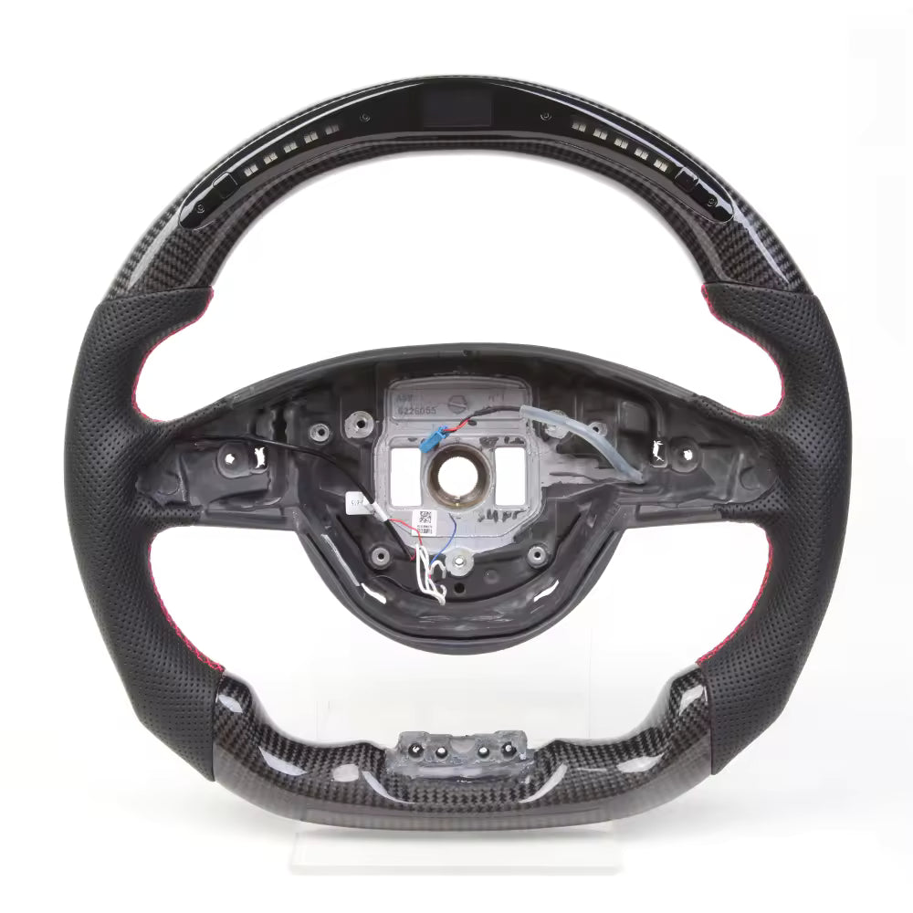 Carbon Fiber LED Steering Wheel for Mercedes-Benz W205 AMG C63, GLS, CLA & GLE 2016–2017 with Vibration (Non-Heated)