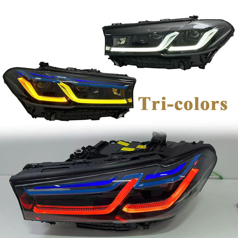 Tri-Color LED Headlights for BMW G30/G38 5 Series 2018-2020