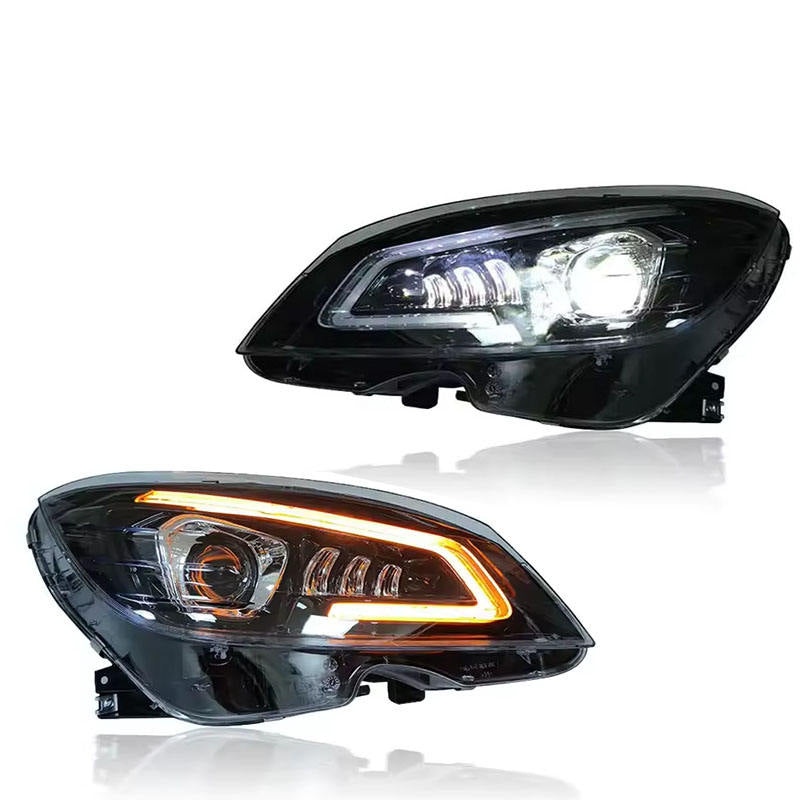 LED Headlights for Mercedes-Benz C-Class W204 2007–2011 Plug-and-Play Headlight Assembly