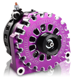 High Output 400A large case BILLET alternator for 2001-2007 GM truck 6.6l Diesel - side output stud - PURPLE