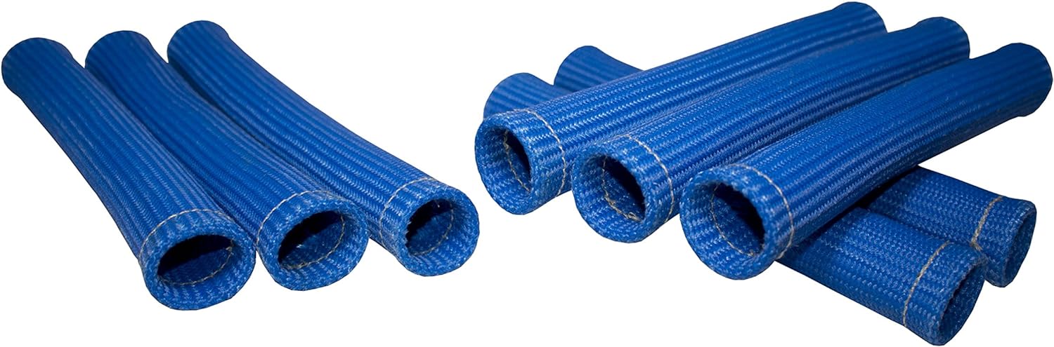 Hinson Motorsports LSx Performance Spark Plug Wire & Heat Boot Combo (Red 45 Wires & Blue Boots)