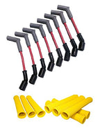 LSx Performance Spark Plug Wire & Heat Boot Combo (Red 45 Wires & Yellow Boots)