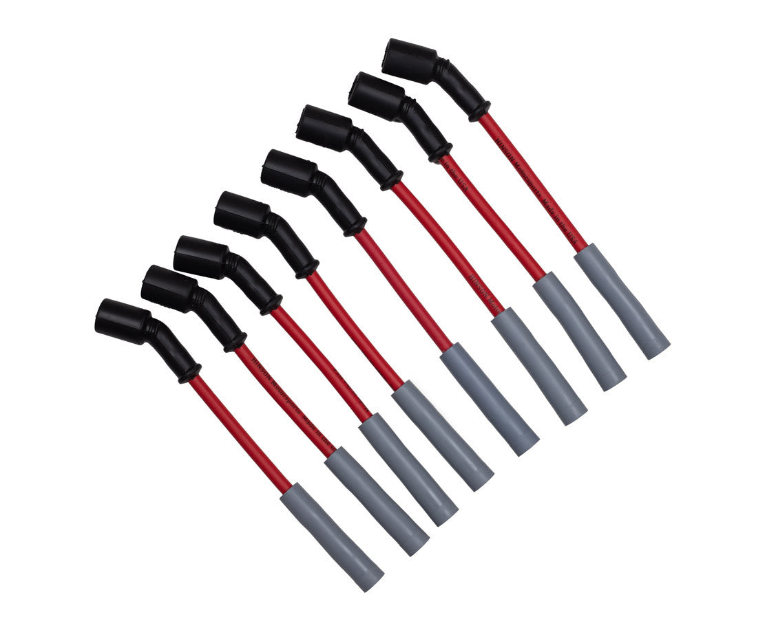 Hinson Motorsports Red LSx Performance Car Spark Plug Wires & NGK TR55 Spark Plugs