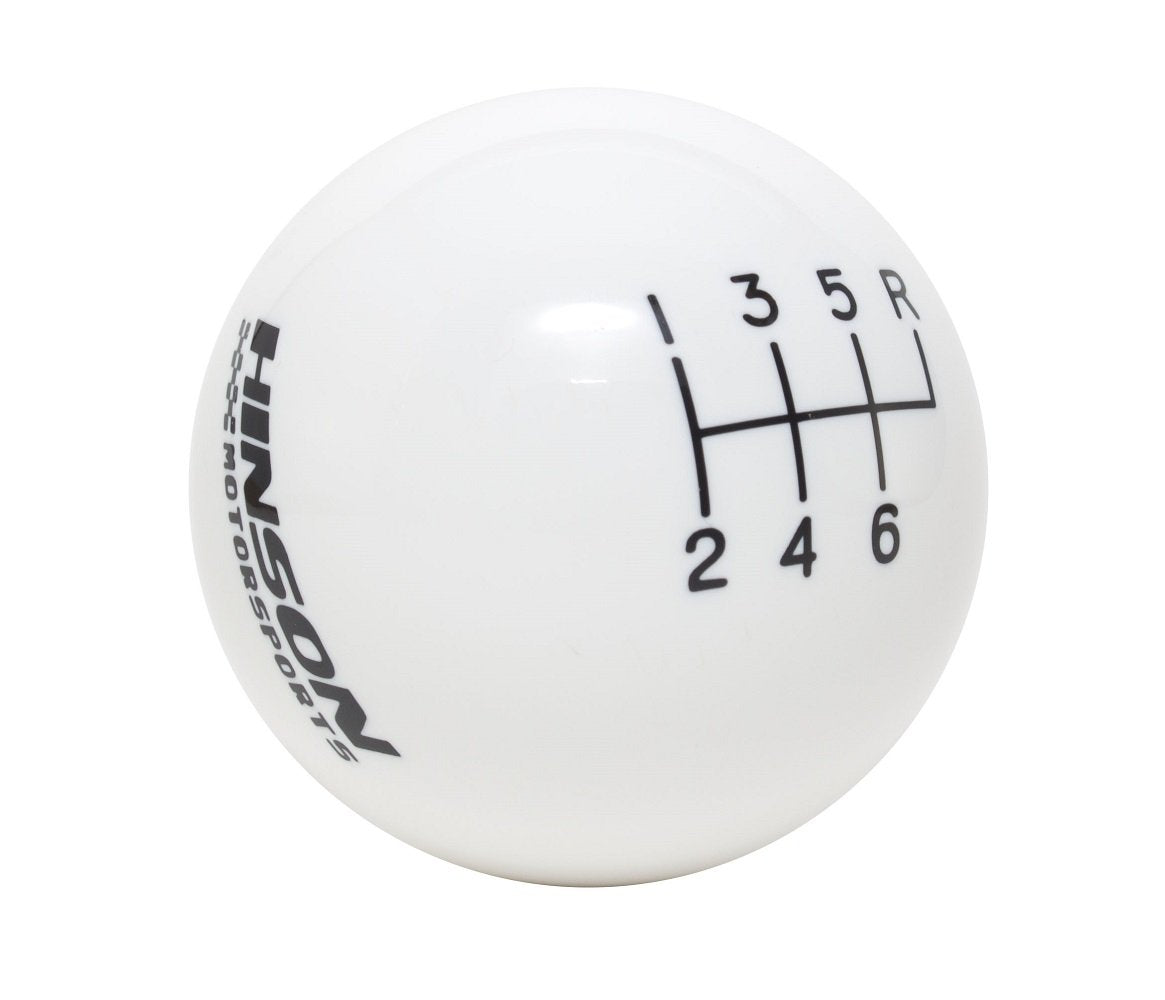 Hinson Motorsports White Shift Ball 6spd 9/16 - 18 - 7062