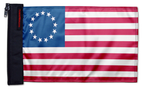 Betsy Ross 12"x18" Forever Wave Flag for Golf Carts