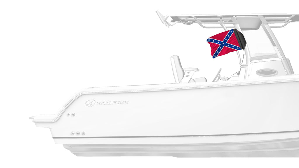 Confederate 12"x18" Forever Wave Flag for Boats