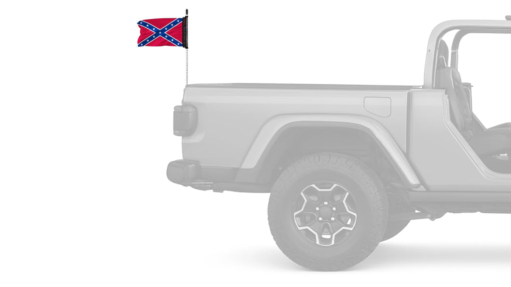 Confederate 12"x18" Forever Wave Flag for Jeep Wrangler YJ 1986-1995