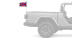 Confederate 12"x18" Forever Wave Flag for Jeep Wrangler CJ-7 and CJ-8 1976-1986