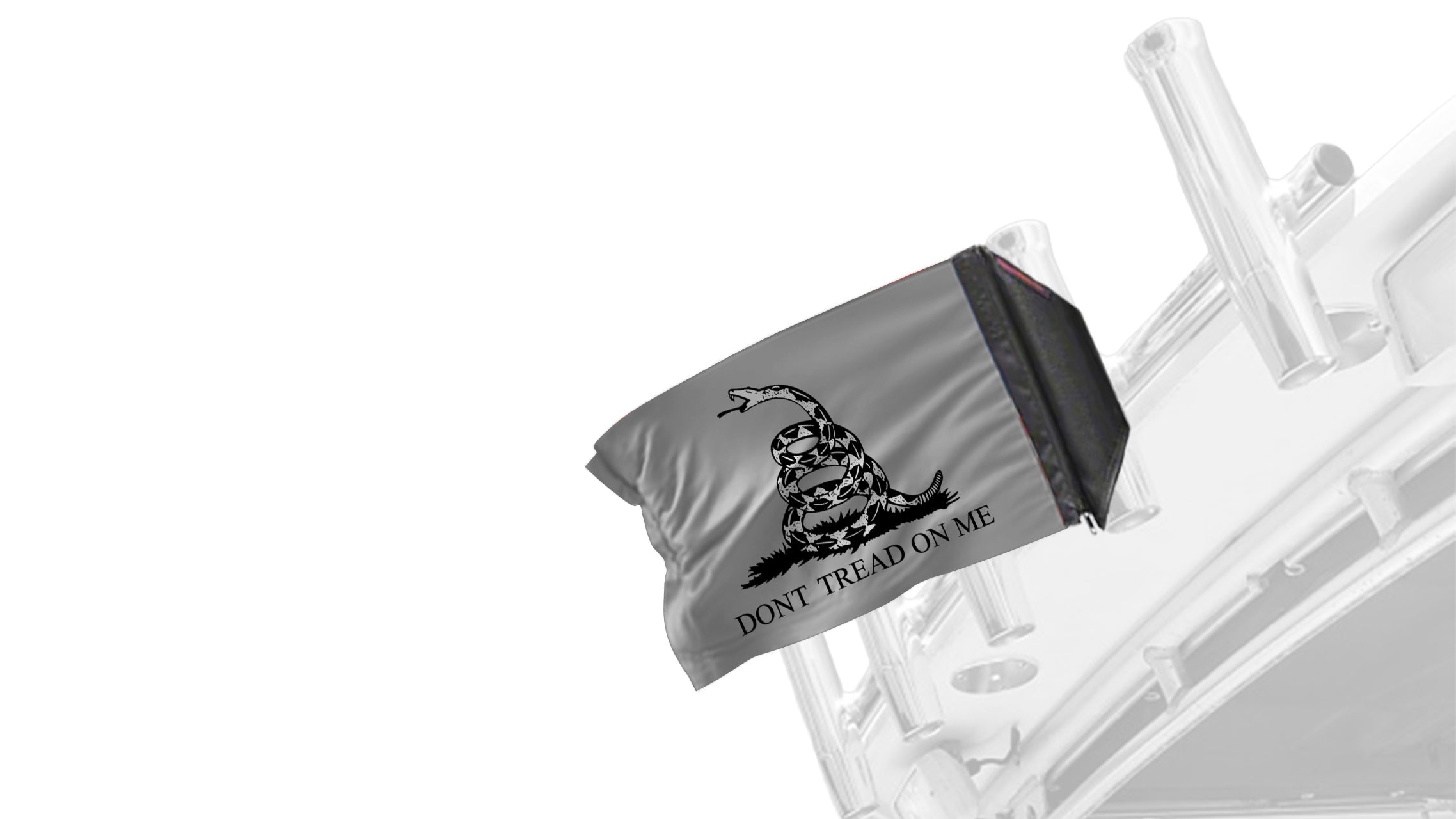 Gadsden Subdued 12"x18" Forever Wave Flag for Boats