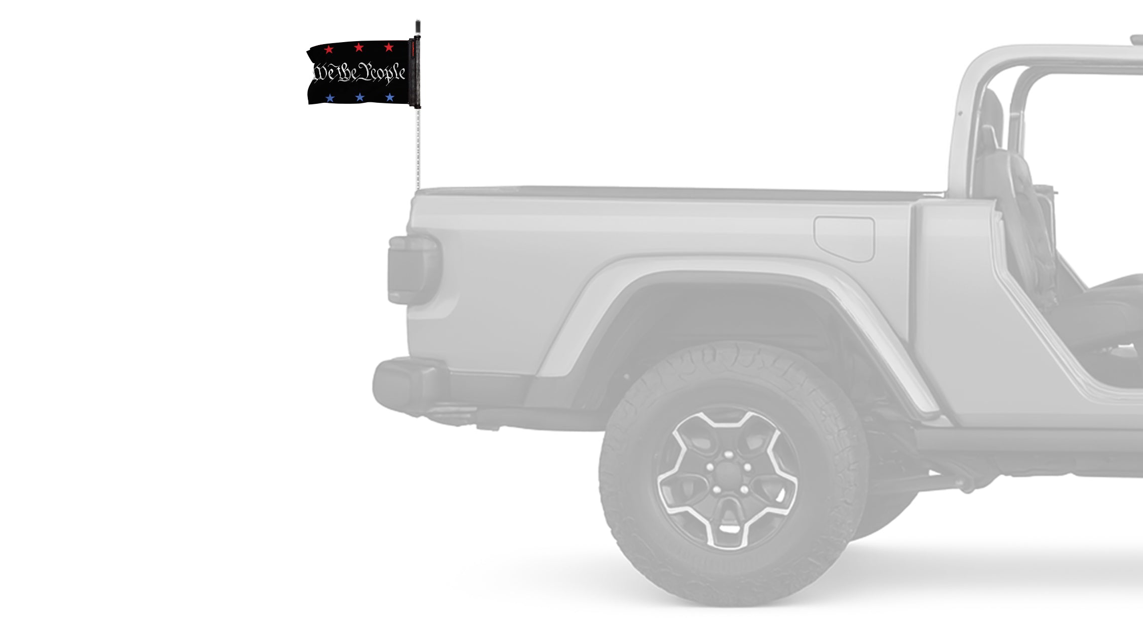 We The People 12"x18" Forever Wave Flag for Jeep Wrangler JKU 4-Door 2007-2018
