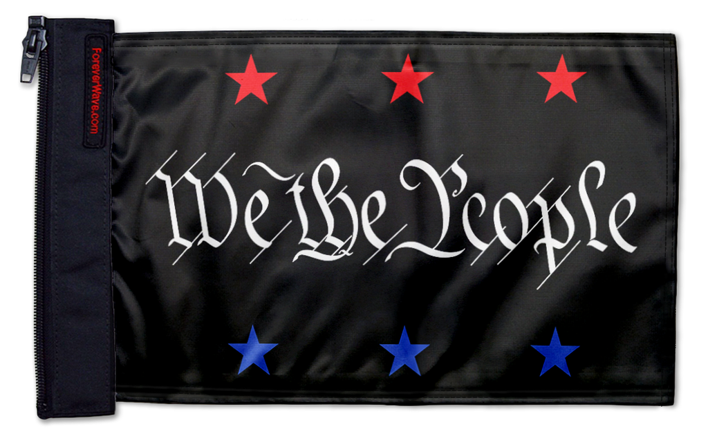 We The People 12"x18" Forever Wave Flag for Jeep Wrangler YJ 1986-1995